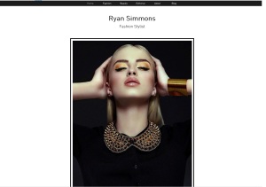Fashion Stylist Website Template Front Page